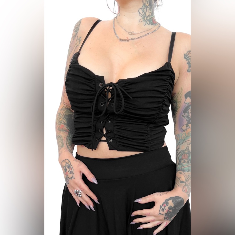 Foxblood Bound In Corset Top - 2X